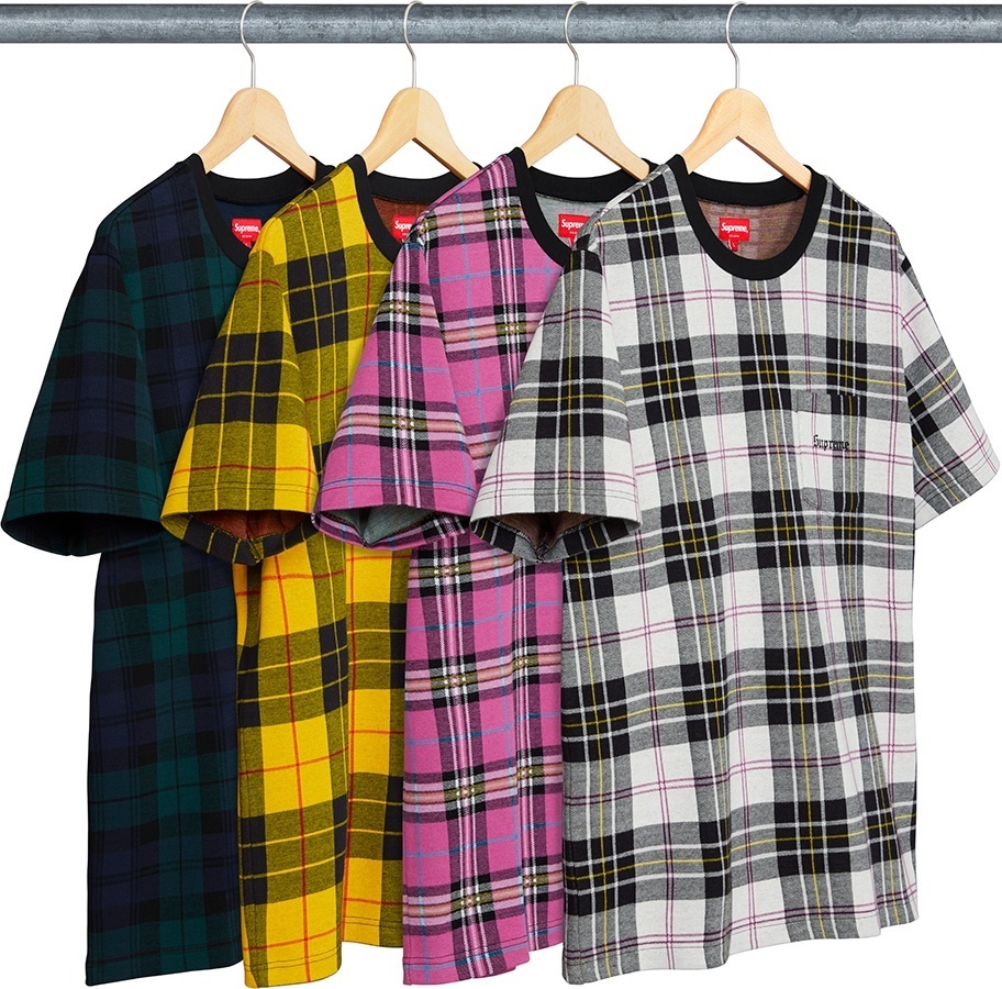 Jacquard Tartan Plaid Pocket Tee